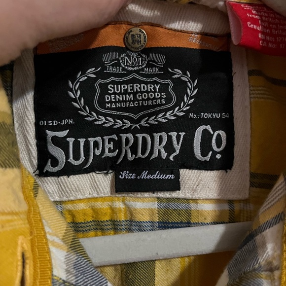 SUPERDRY Yellow Plaid Shirt - Picture 3 of 5